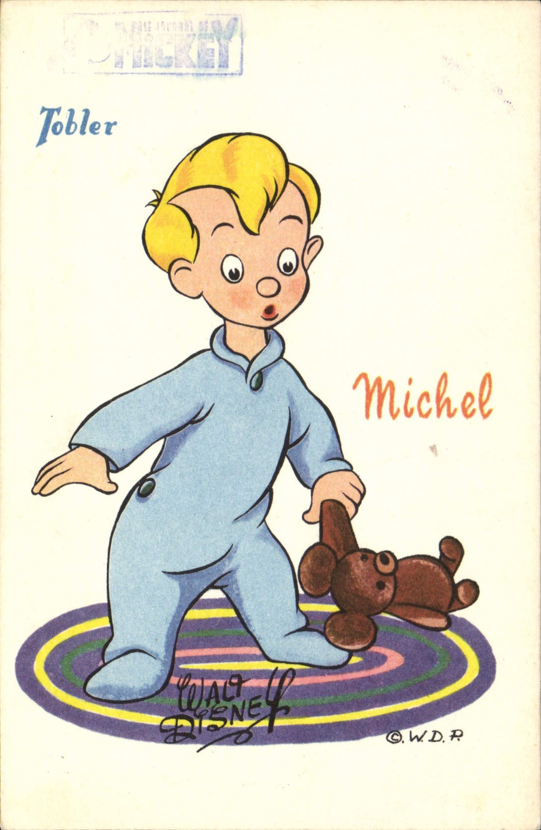 CPA Fantaisie Walt Disney Tobler Michel Ours