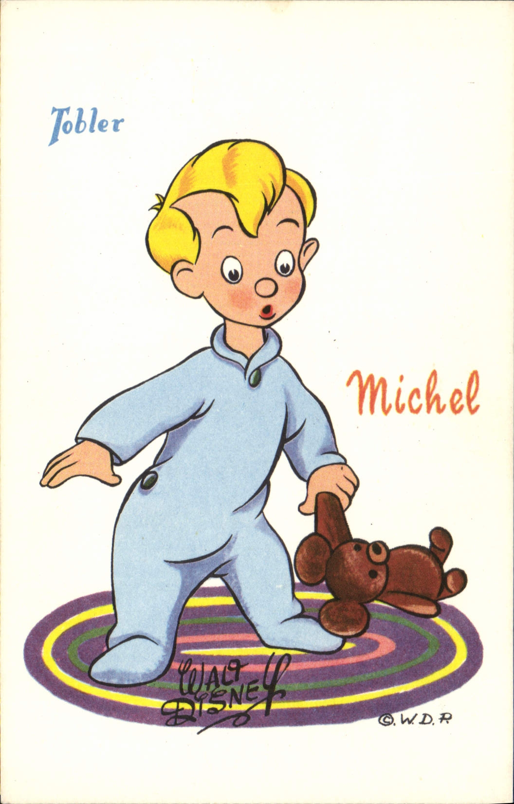 CPA Fantaisie Walt Disney Tobler Michel Ours