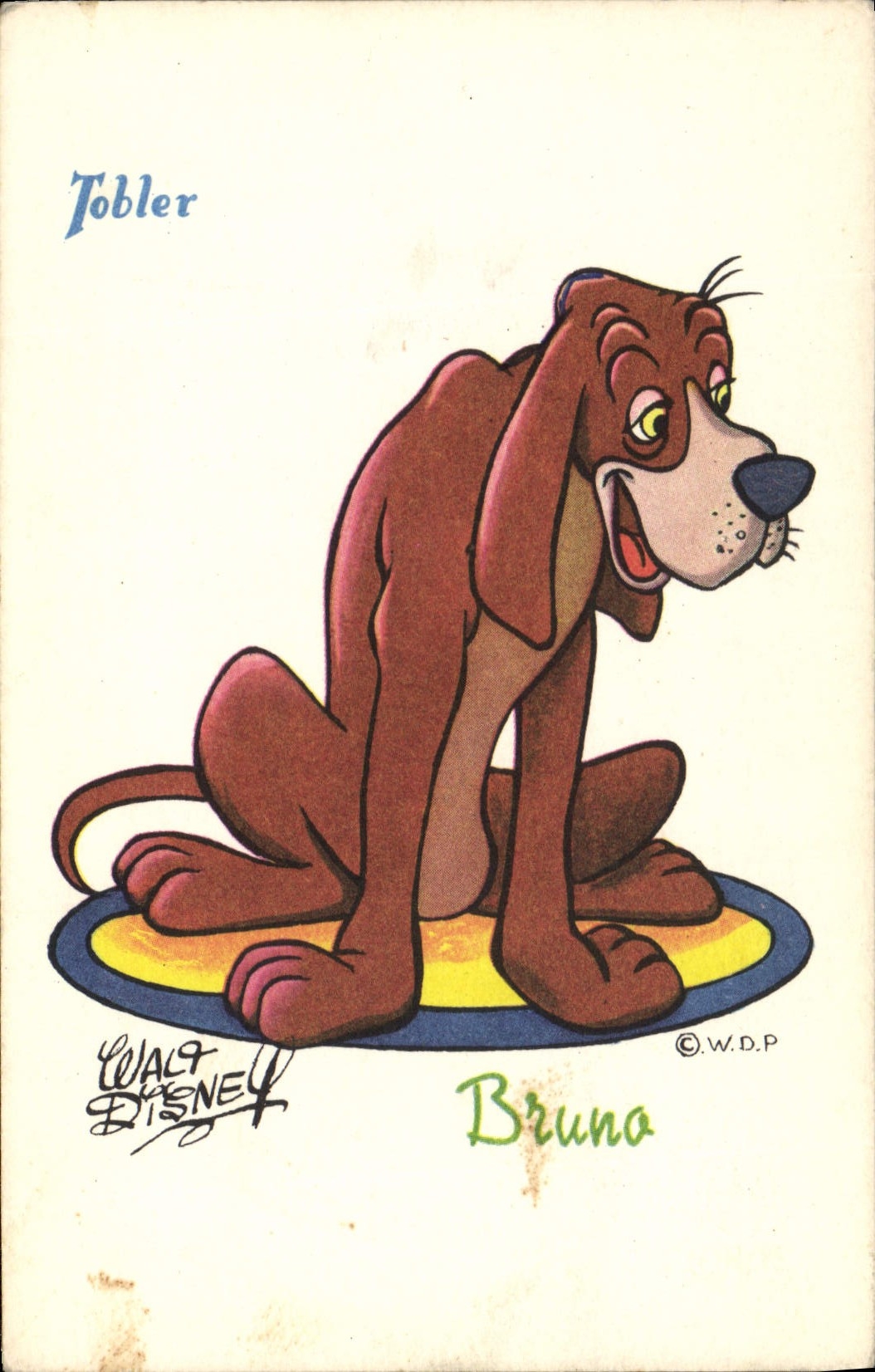 CPA Fantaisie Walt Disney Tobler Bruno