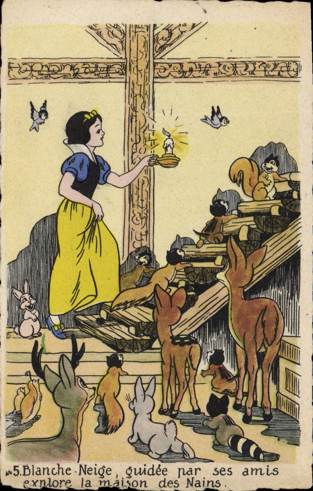 CPA Fantaisie Walt Disney Blanche Neige et les sept nains