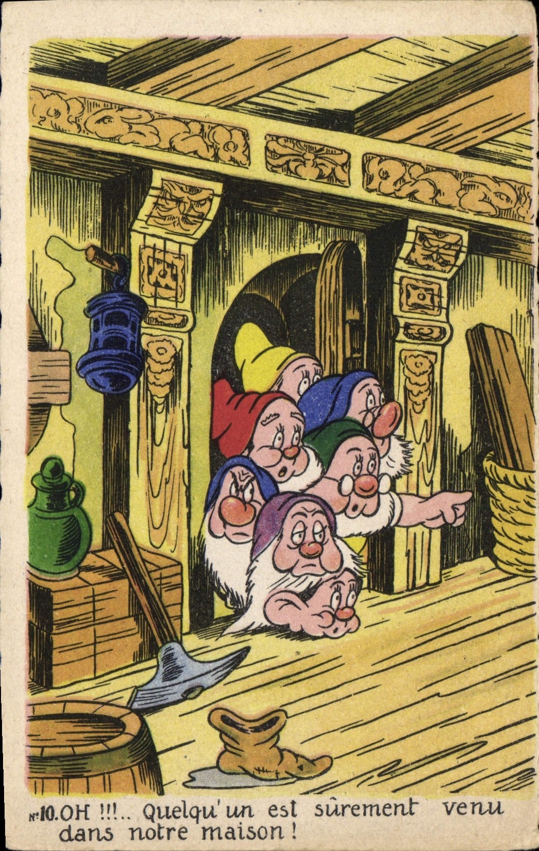 CPA Fantaisie Walt Disney Blanche Neige et les sept nains