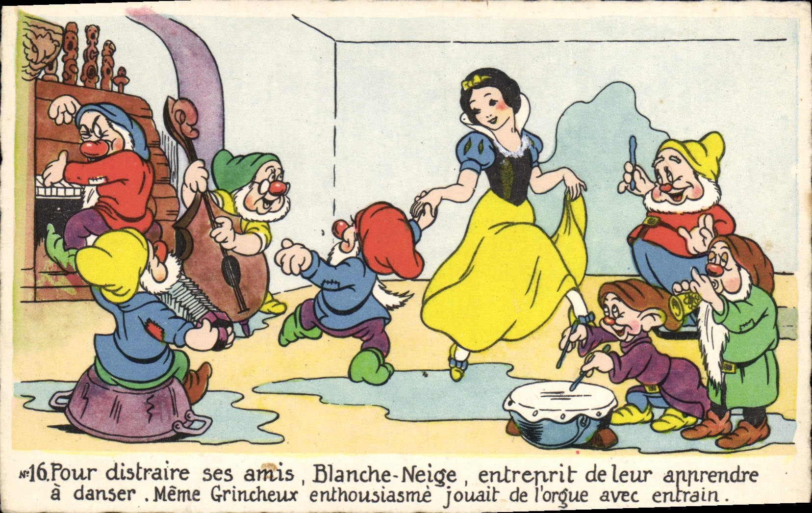CPA Fantaisie Walt Disney Blanche Neige et les sept nains