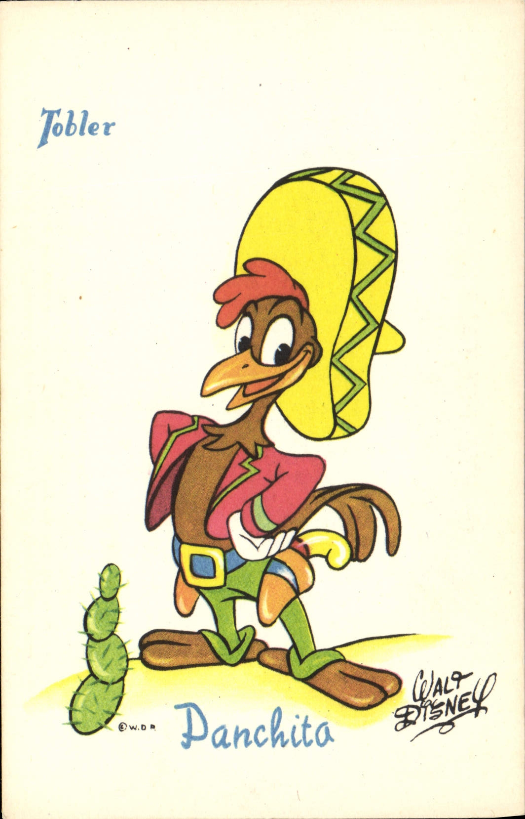 CPA Fantaisie Walt Disney Tobler Panchita