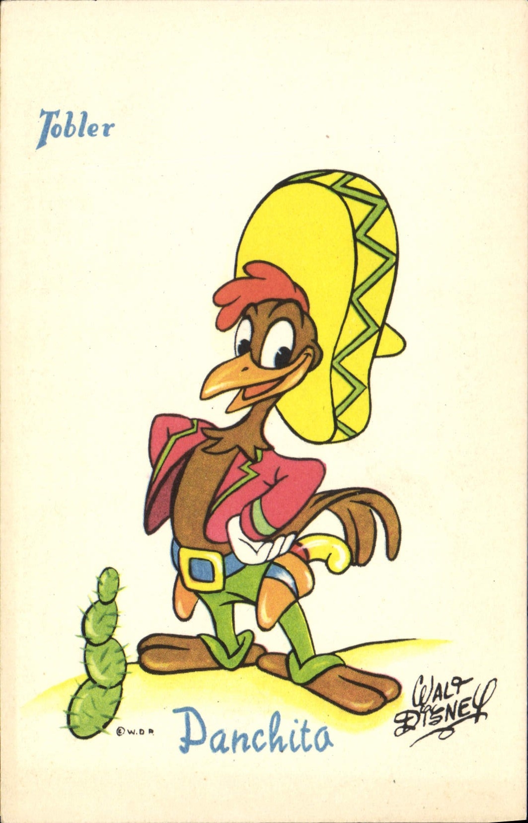 CPA Fantaisie Walt Disney Tobler Panchita