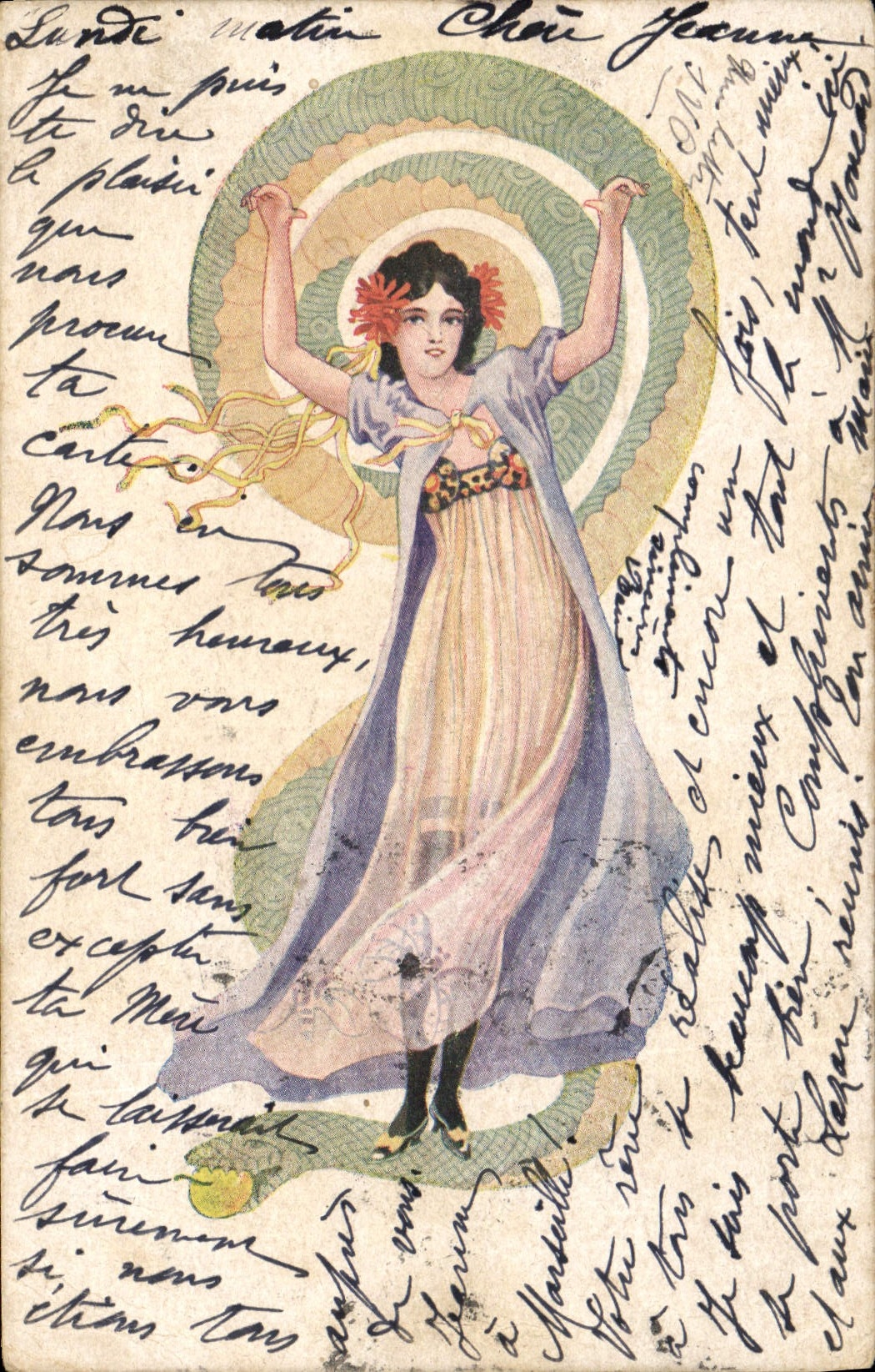 Vintage Postcard Imagination Douhin Illustrator