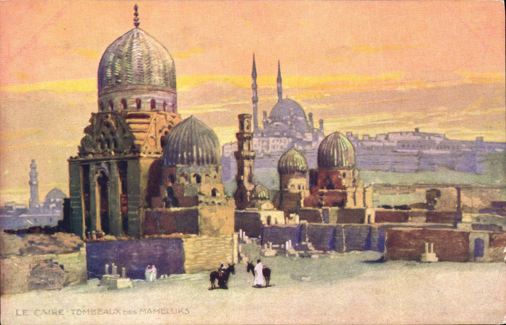Vintage Postcard Imagination Orientalism Cairo Tombs of the Mamelukes