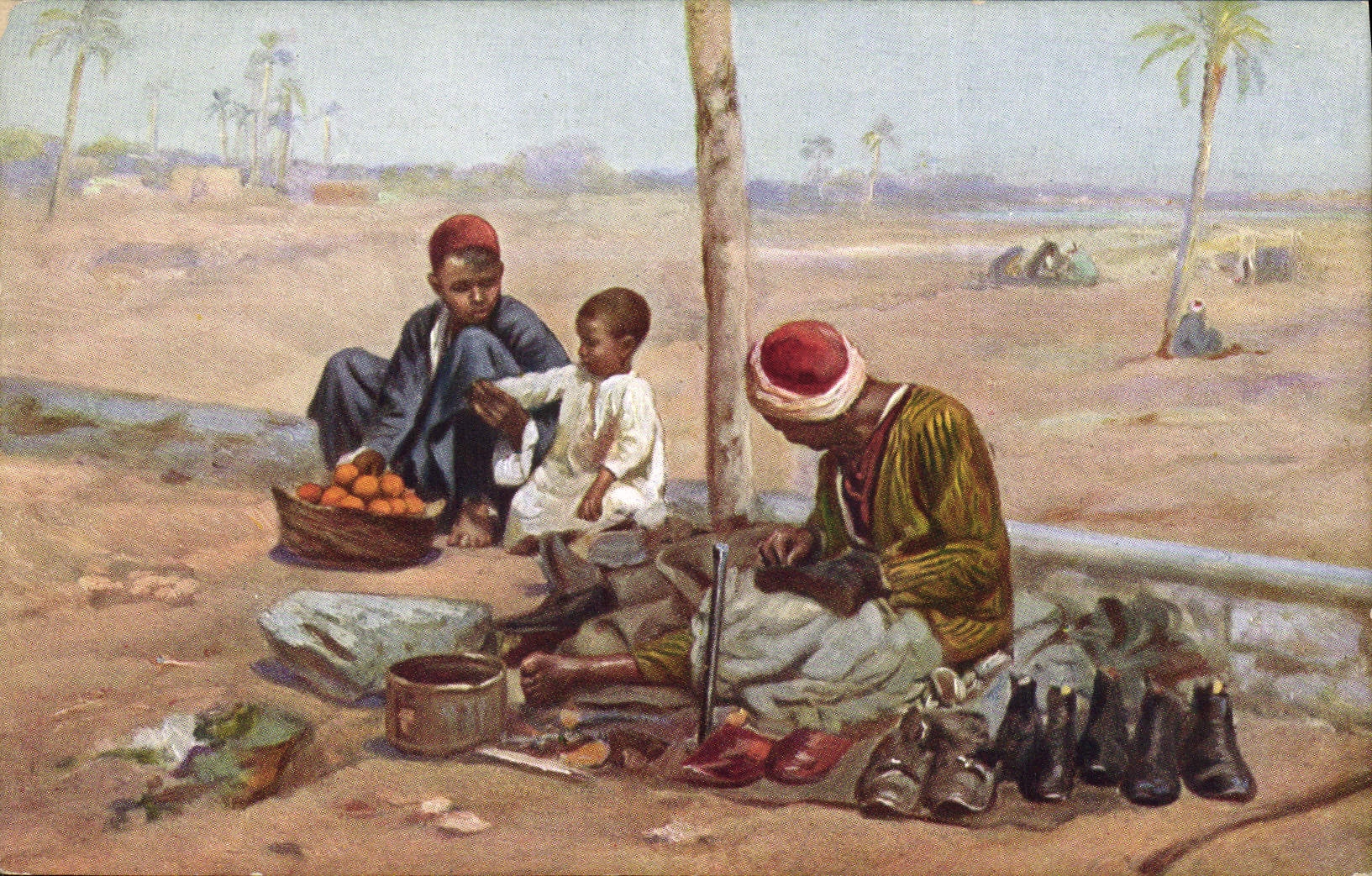 CPA Fantaisie Orientalisme Savetier indigene