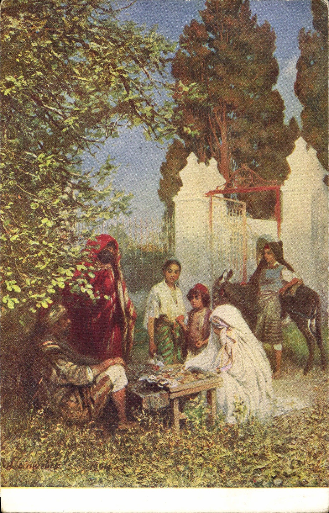 CPA Fantaisie Orientalisme Marchand de sucrerie