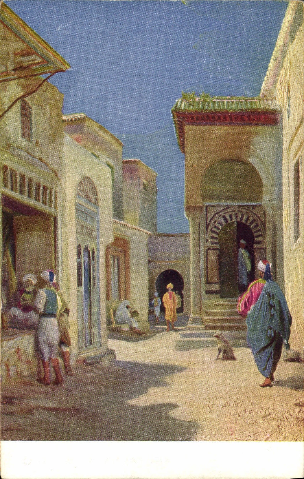 CPA Fantaisie Orientalisme Ecole de Coran