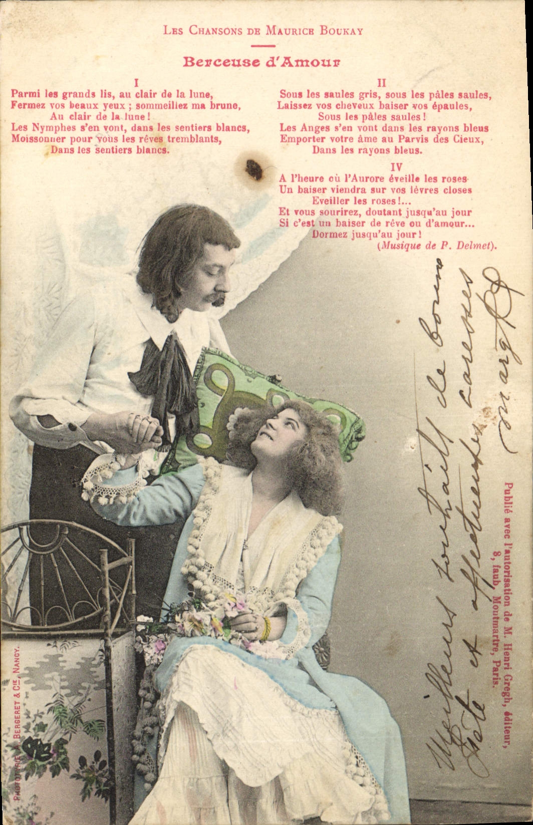 Vintage Postcard Imagination songs of Maurice Boulay Lullaby of love