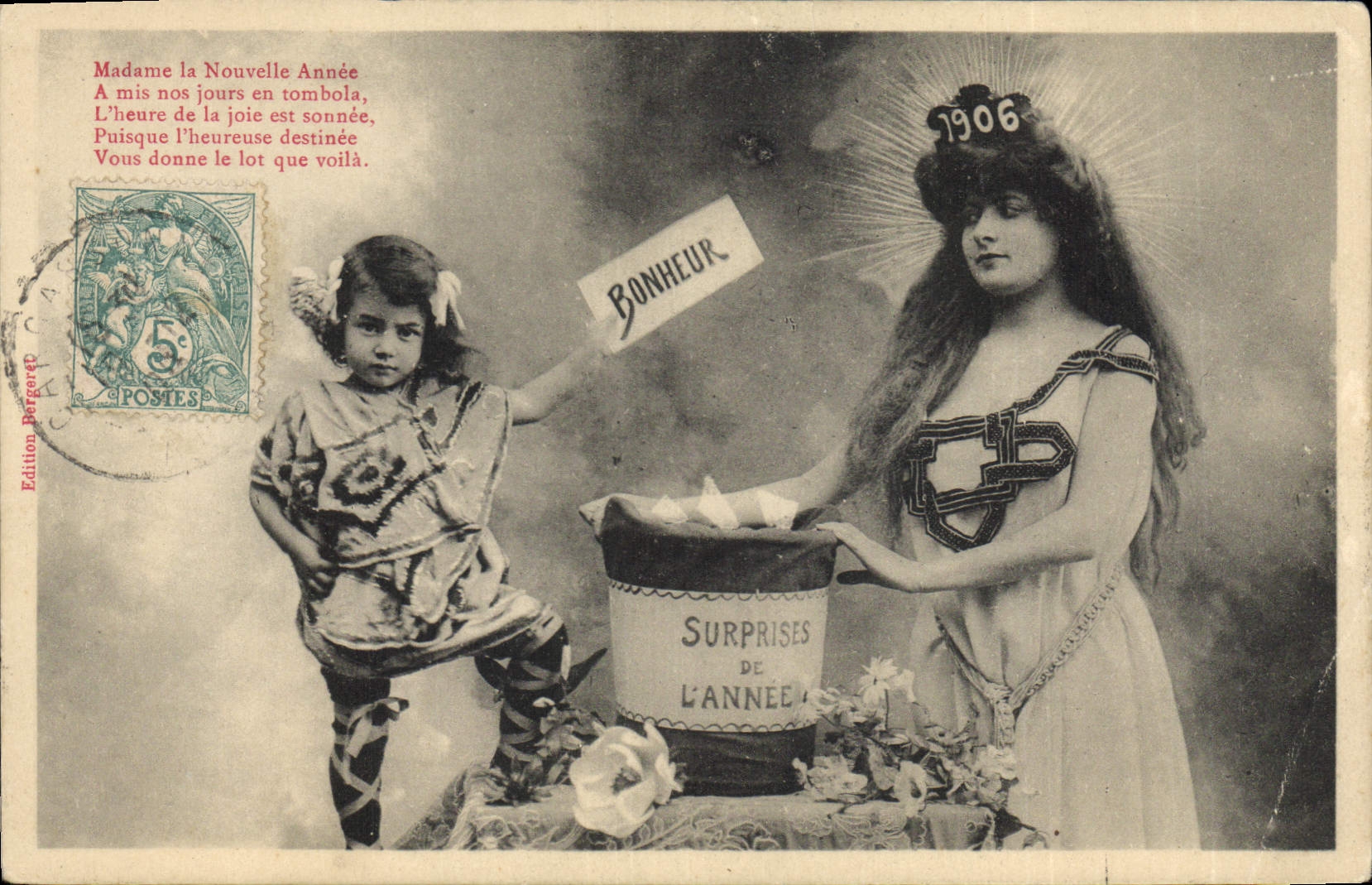 Surprised Vintage Postcards Imagination Woman of the year Angel