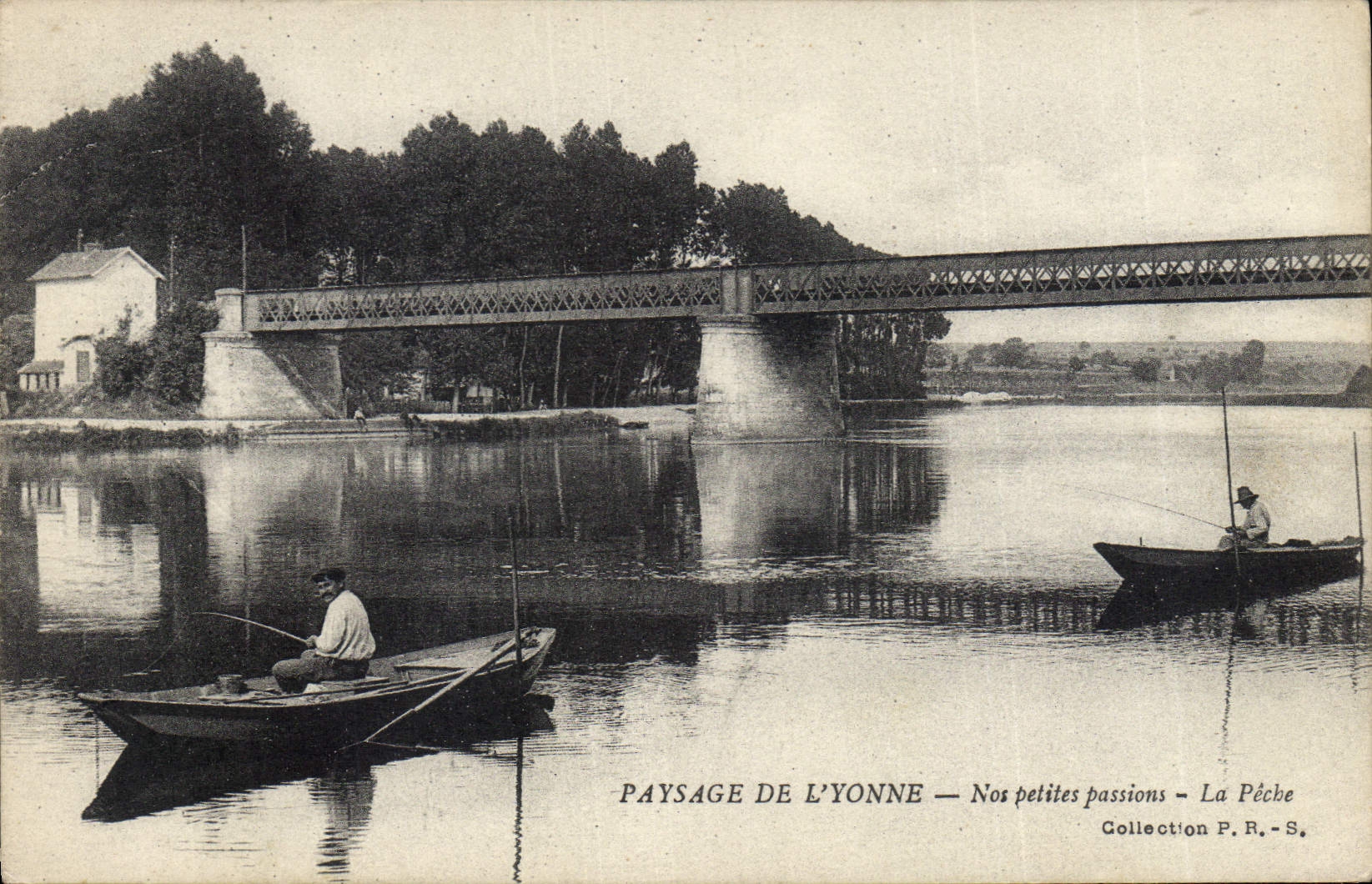 CPA Peche Pecheur Paysages de l'Yonne Nos petites passions La peche