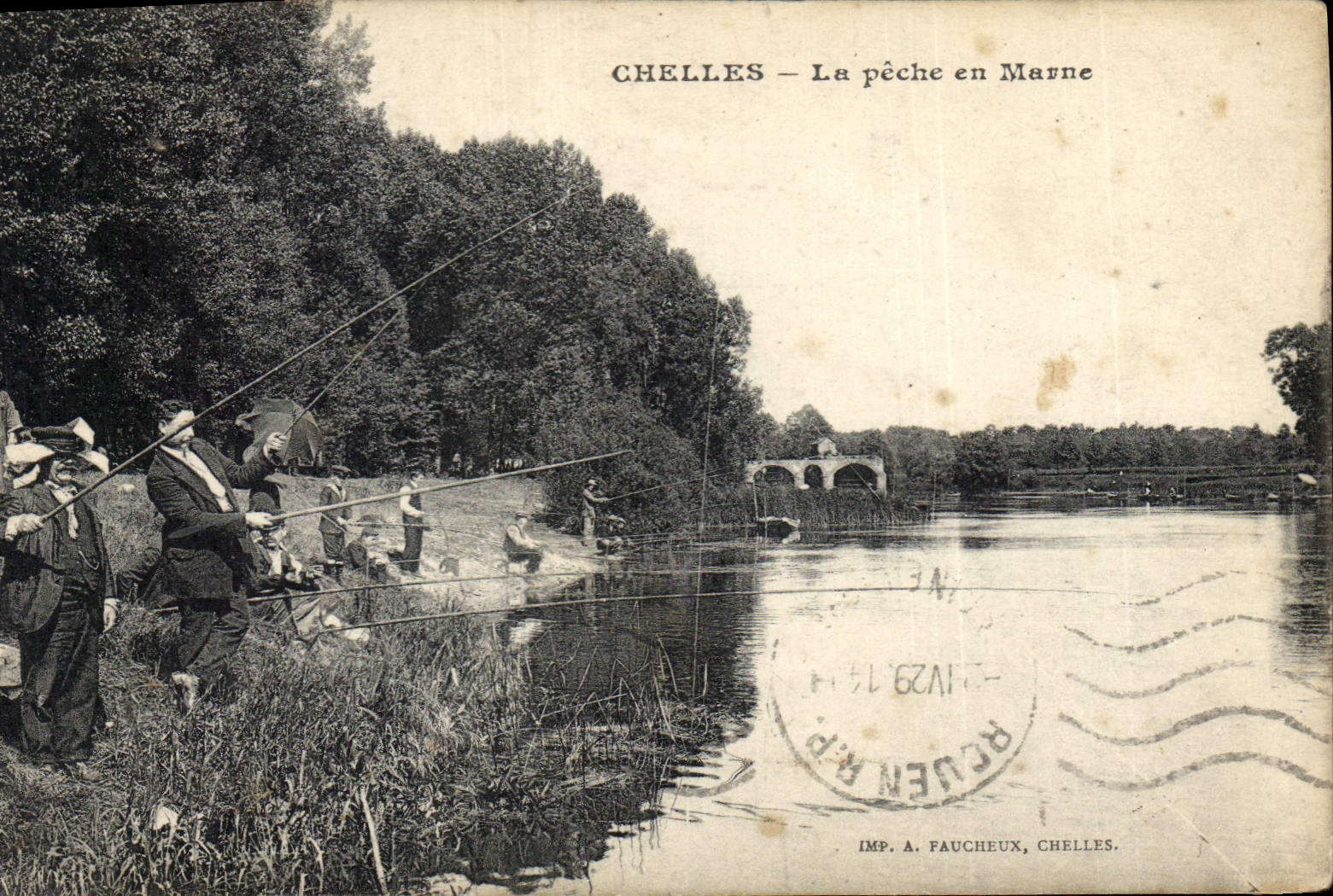 Postal Pesca Pecador Cheles la pesca en Marga