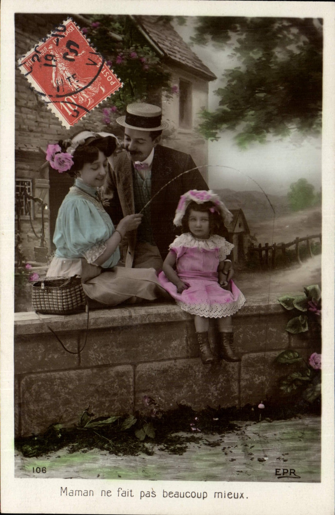 CPA Peche Pecheur Enfant