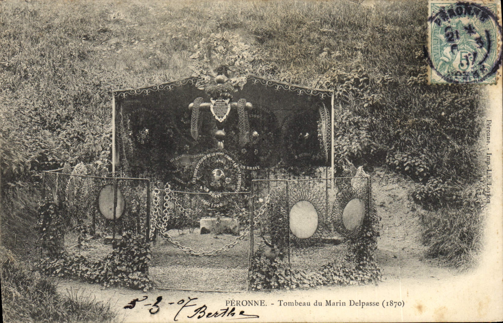 Vintage Postcard Dead Fibula Tomb of the Delpasse Sailor