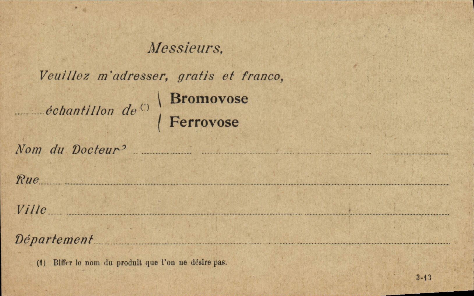 CPA Sante Bromovose Ferrovose Laboratoires du Bromovose Rue Amelot Paris 