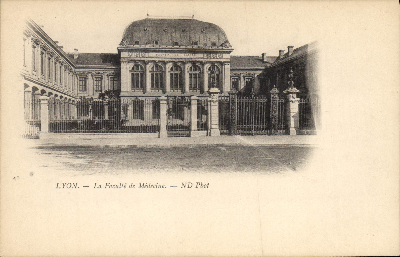 Vintage Postcard Lyon Health the medical college