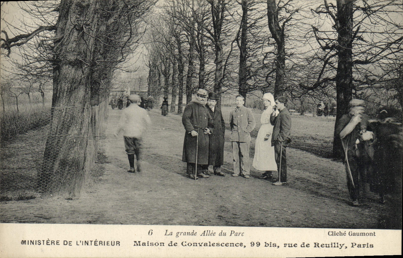 Postal Salud Militaria el grande ida del parque Ministerio del interior Casa de convalescencia Calle de Reuilly París