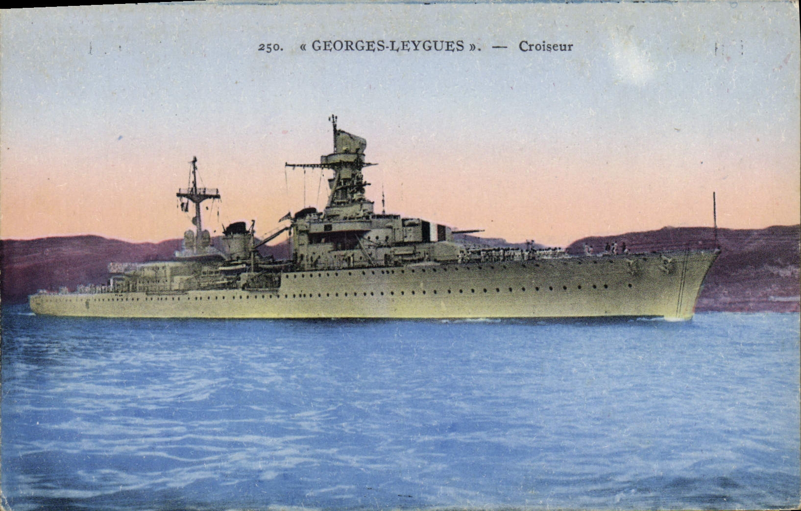 Vintage Postcard Boat Georges Leygues the Cruiser