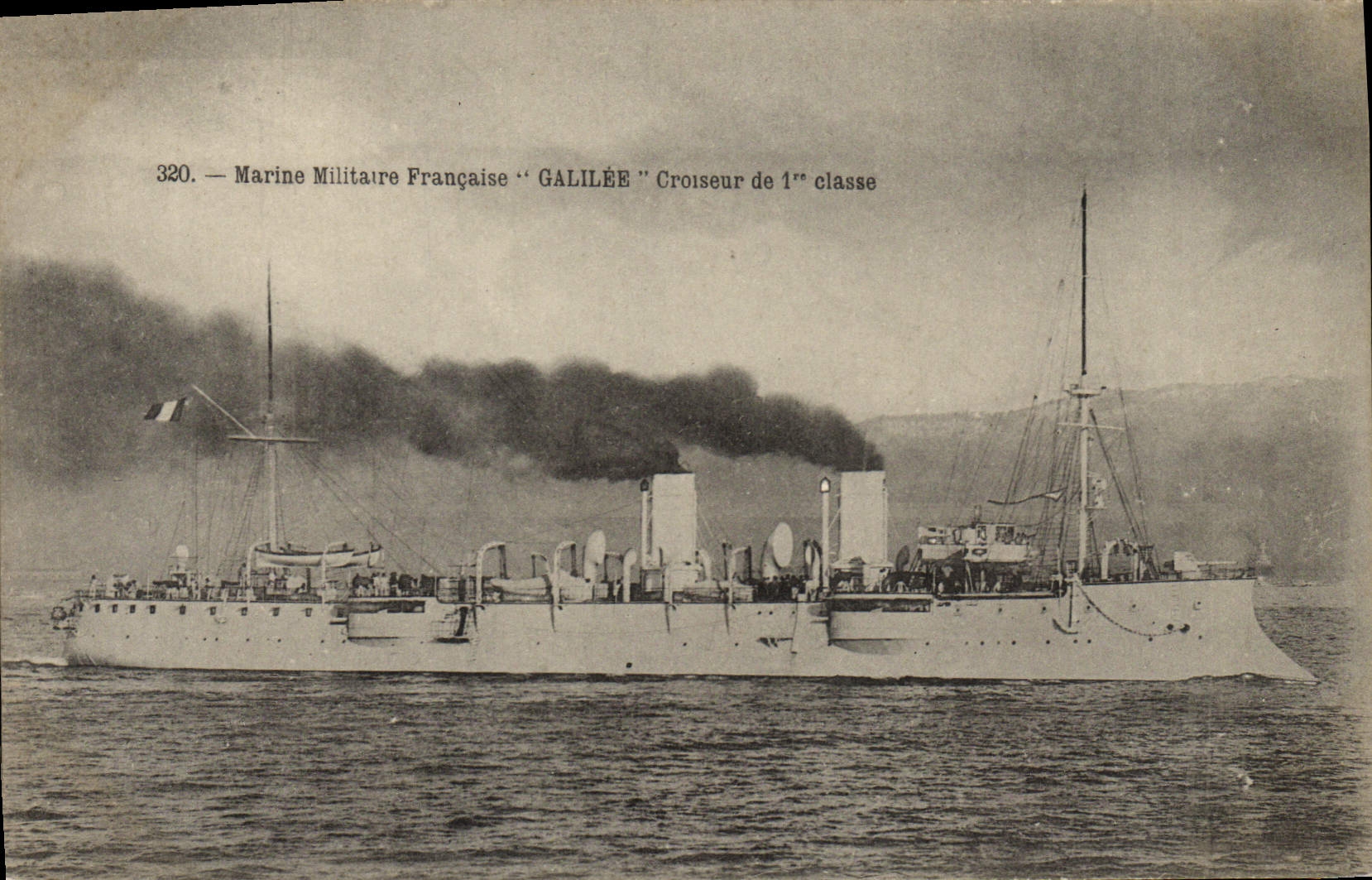 Vintage Postcard Boat Galileo Cruiser of 1st class
