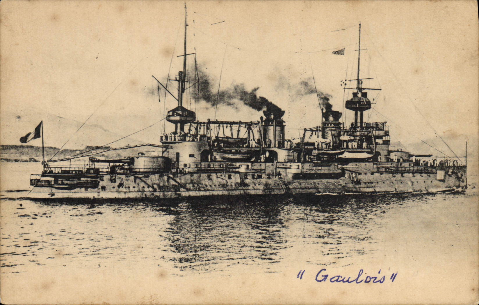 Vintage Postcard Gallic Boat
