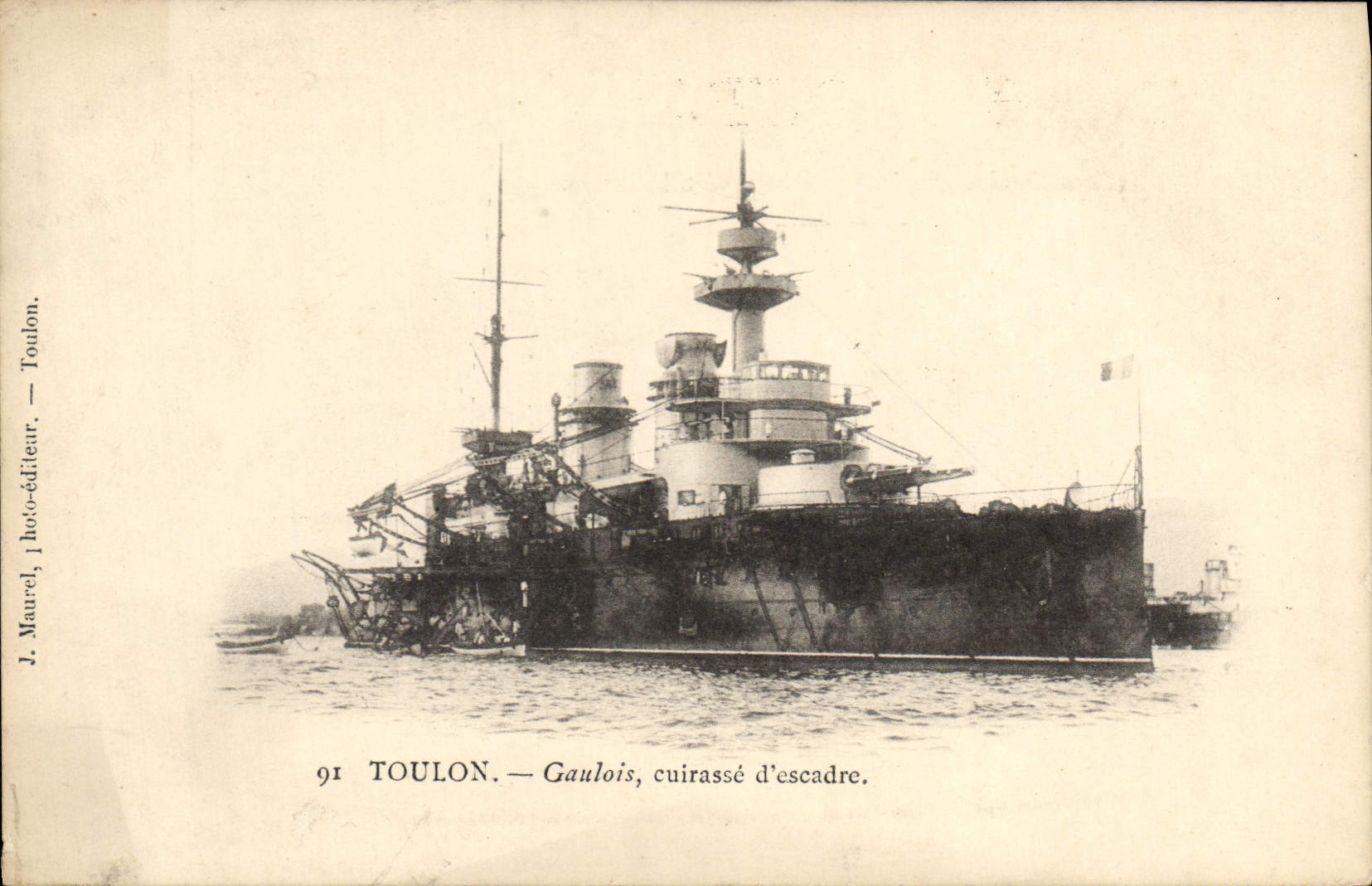 CPA Bateau Toulon Gaulois Cuirasse d'escadre