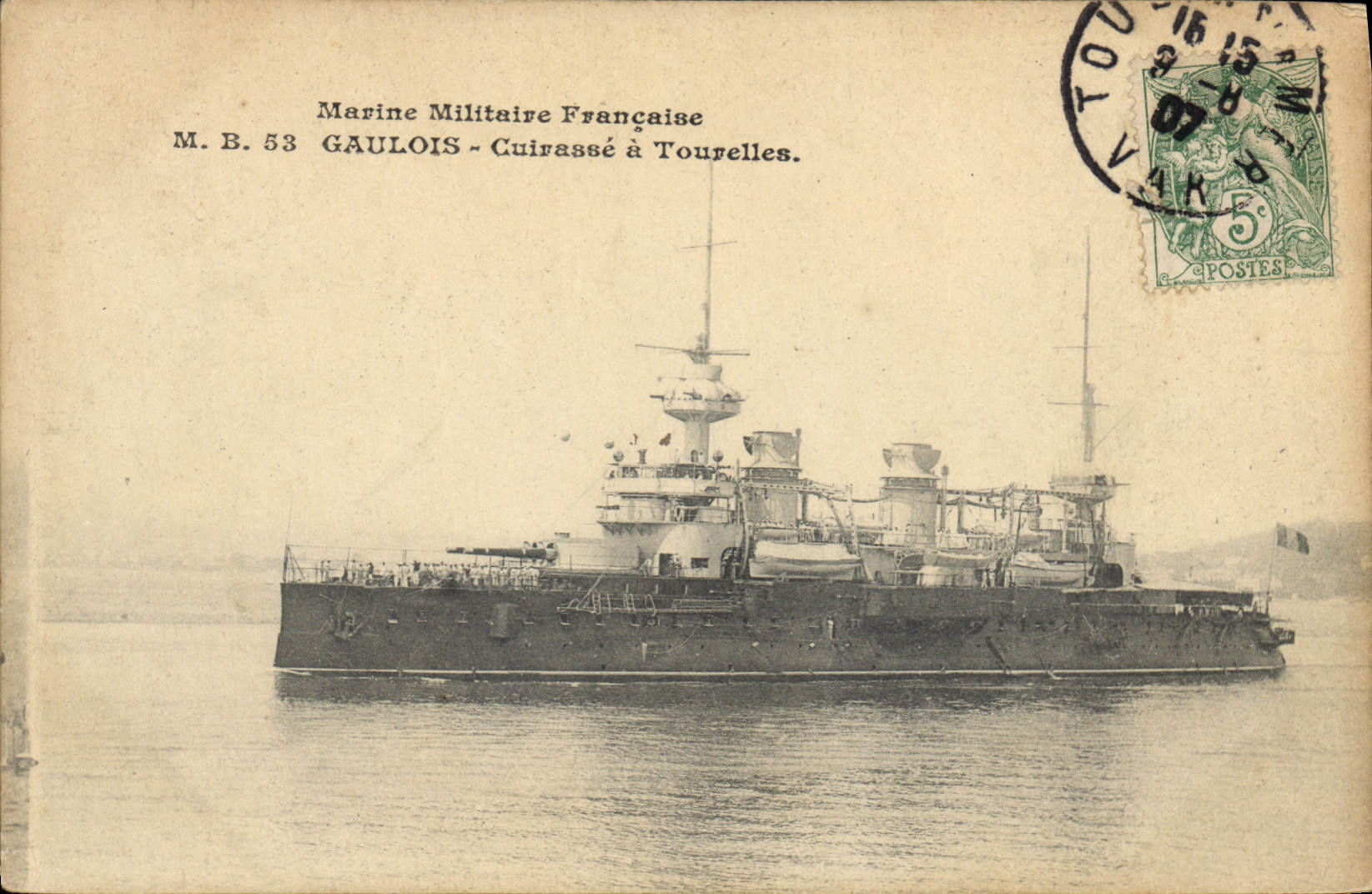 CPA Bateau Gaulois Cuirasse a tourelles