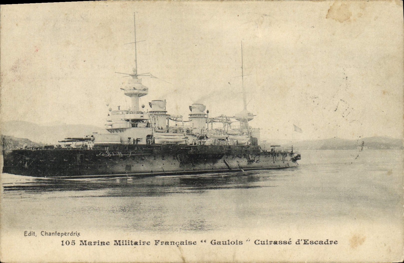 CPA Bateau Gaulois Cuirasse d'escadre