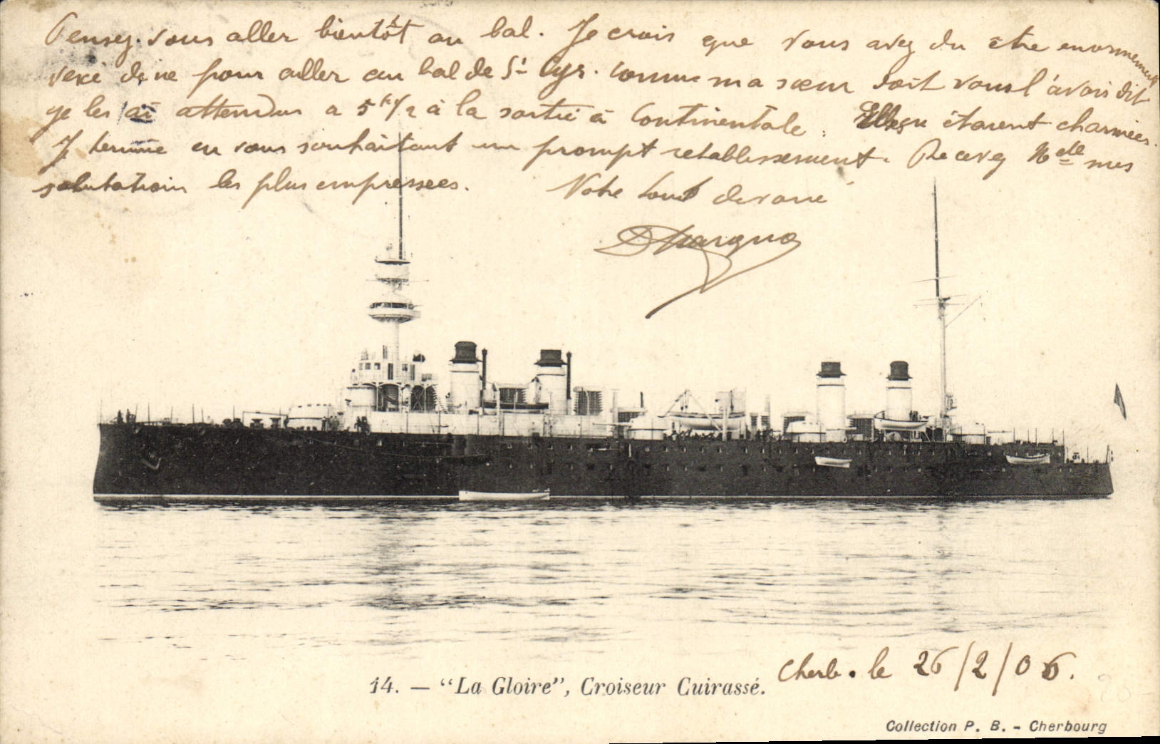 CPA Bateau La Gloire Croiseur Cuirasse