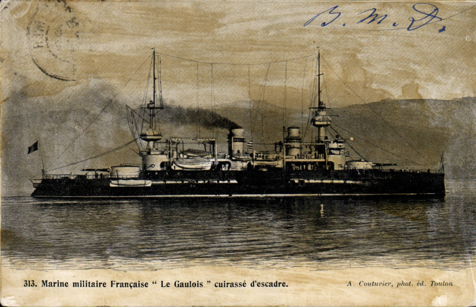CPA Bateau Le Gaulois Cuirasse d'escadre