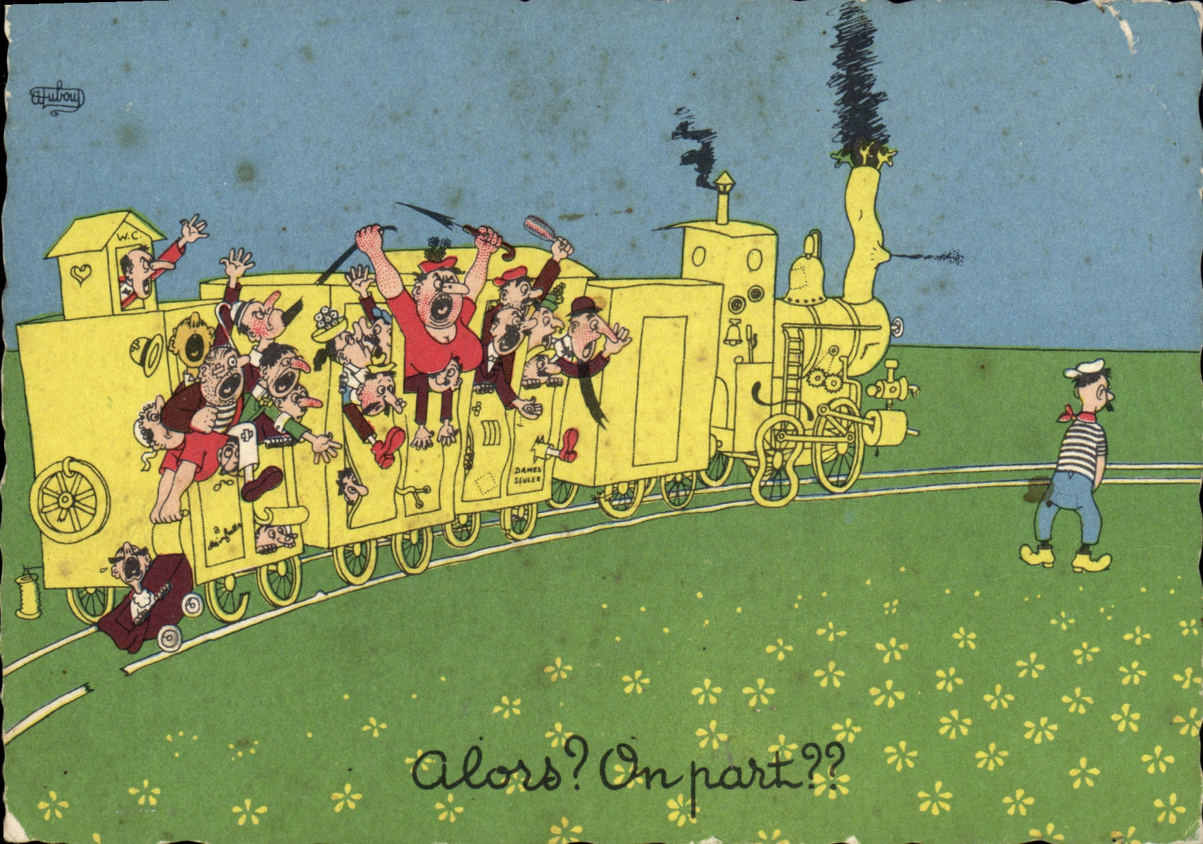 CPM Humour Alors on part ? Train