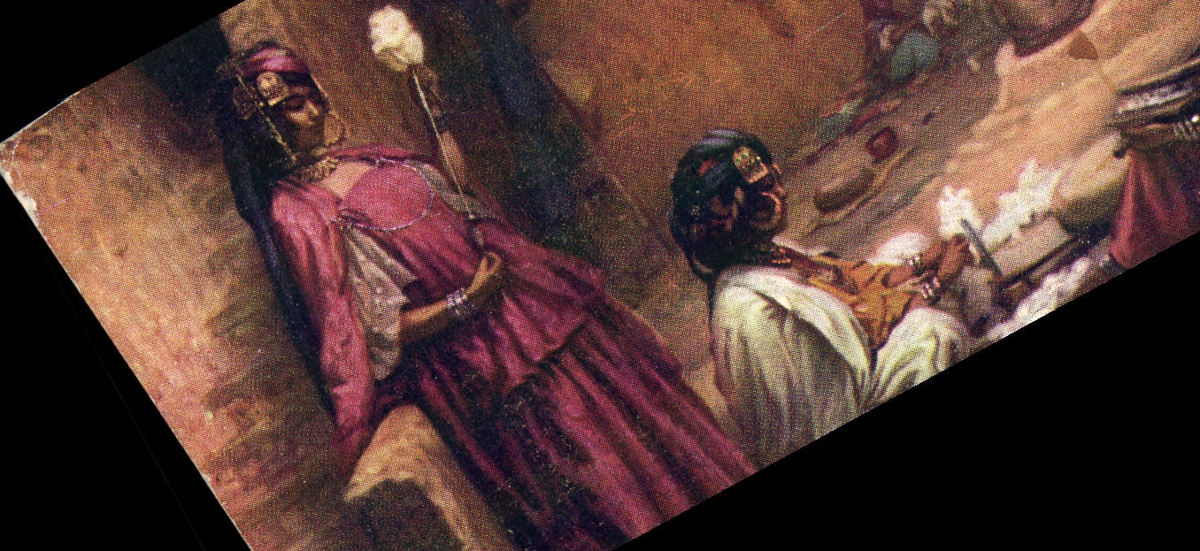 CPA Fantaisie Orientalisme Algeria Arab women weavers