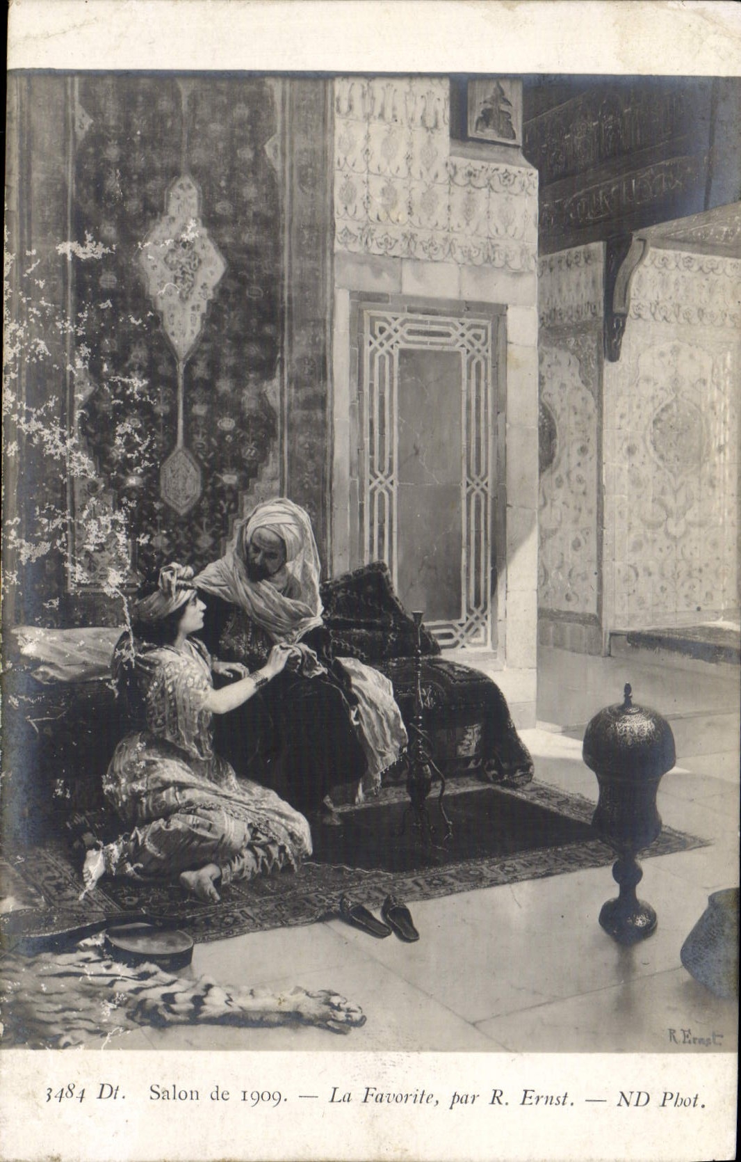 Postal Fantasia Orientalismo Salón de 1909 el favorito por Ernst