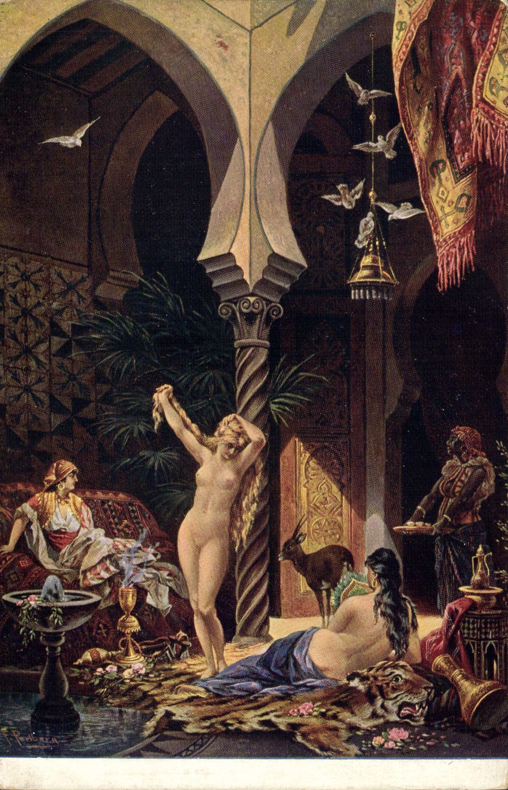 CPA Fantaisie Orientalisme Au harem