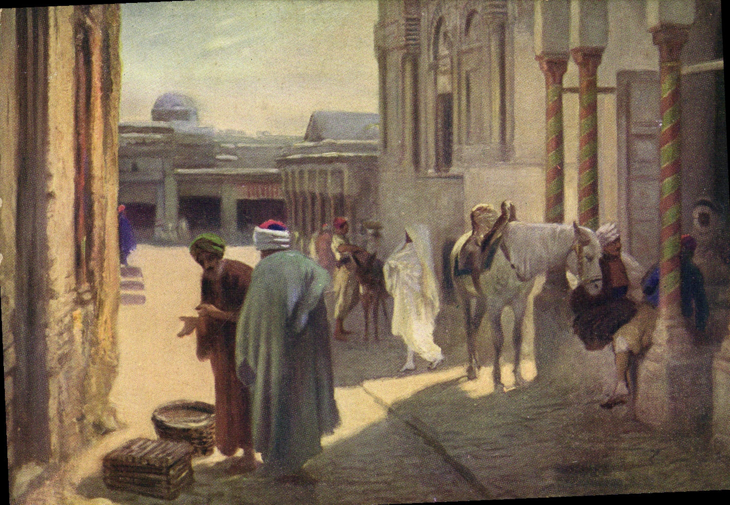 CPA Fantaisie Orientalisme Entree d'un palais du Rey