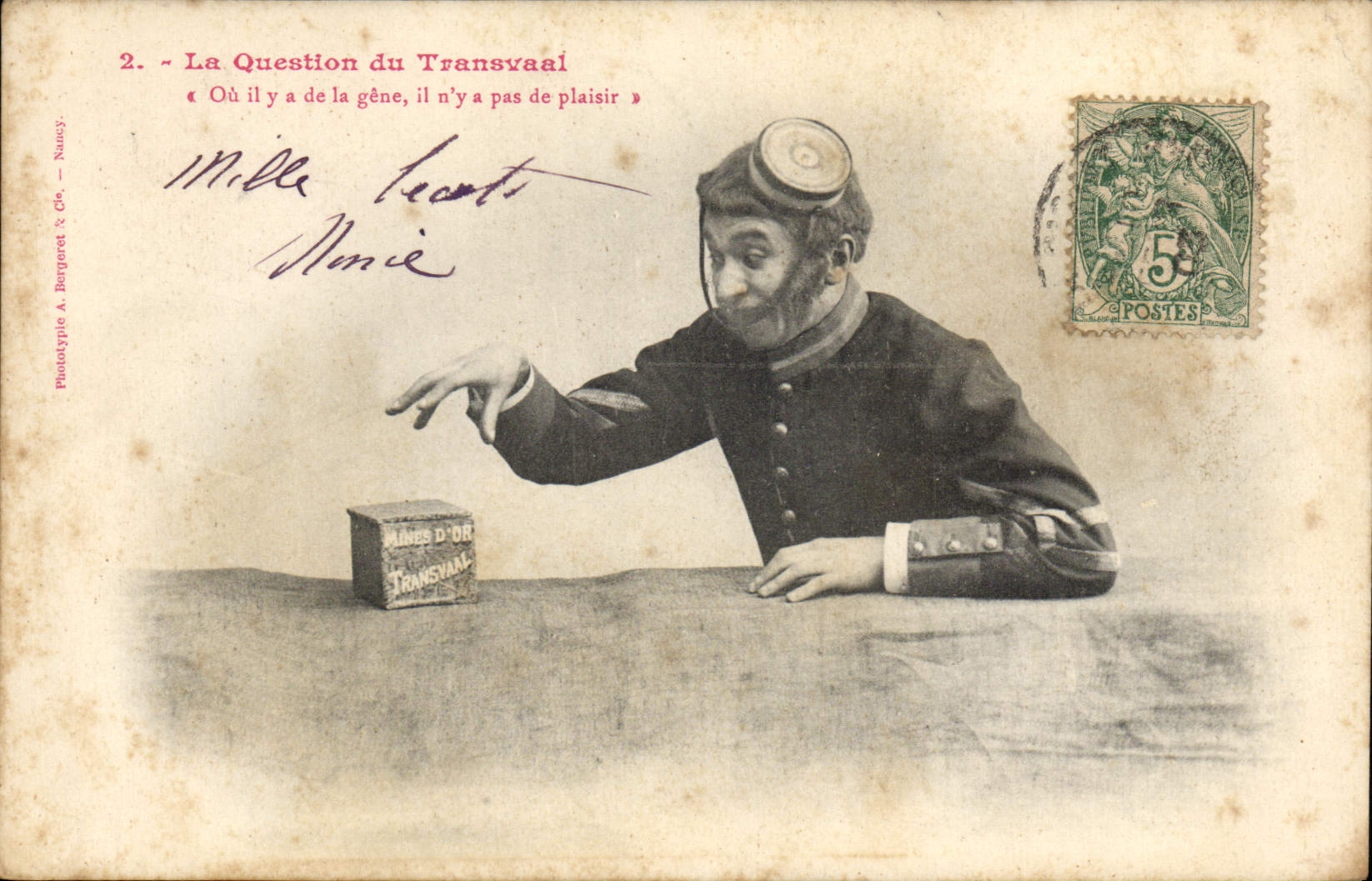 Postal Fantasia la cuestión del Transvaal