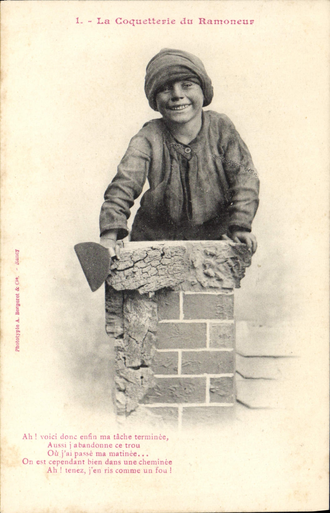 CPA Fantaisie Enfant La coquetterie du ramoneur