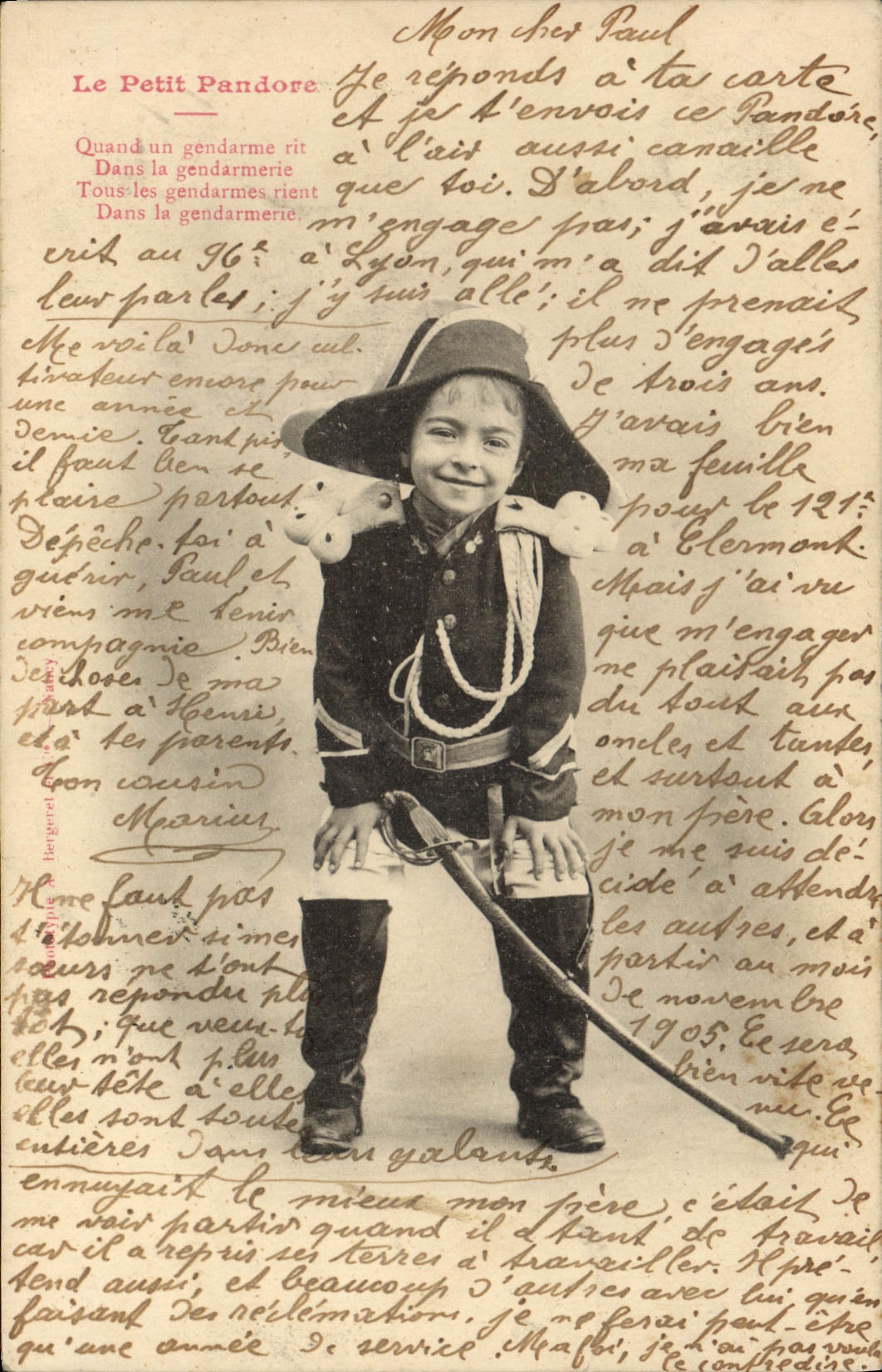 CPA Fantaisie Enfant Le petit Pandore