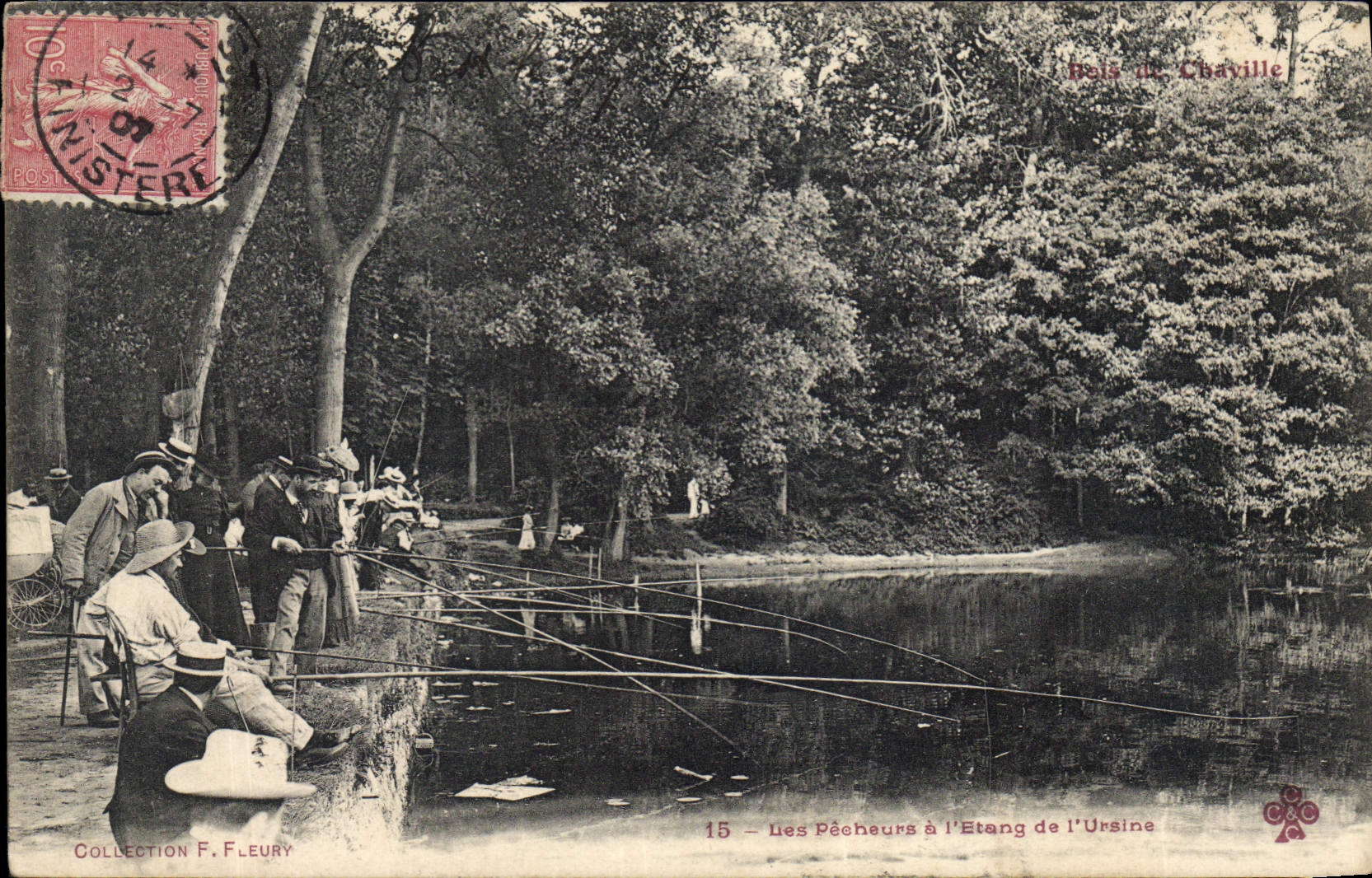 Postal Pesca Pecador los pecadores tienen el estanque del Ursine