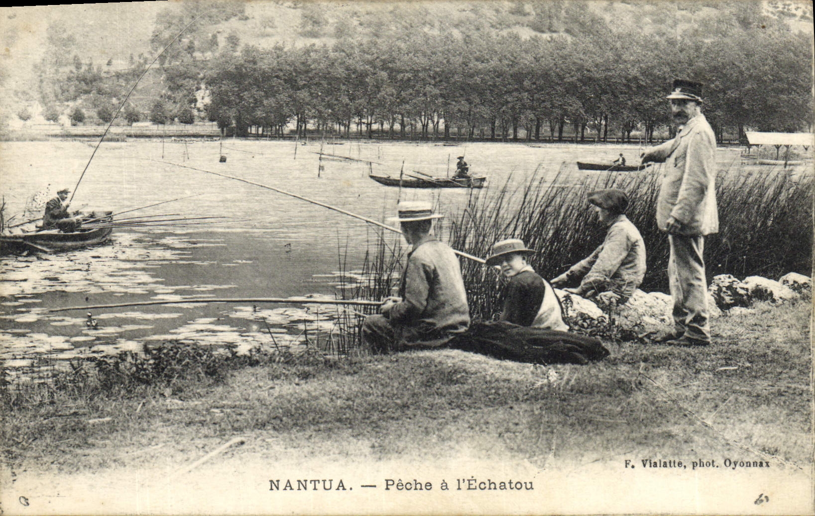 CPA Peche Pecheur Nantua Peche a l'Echatou 