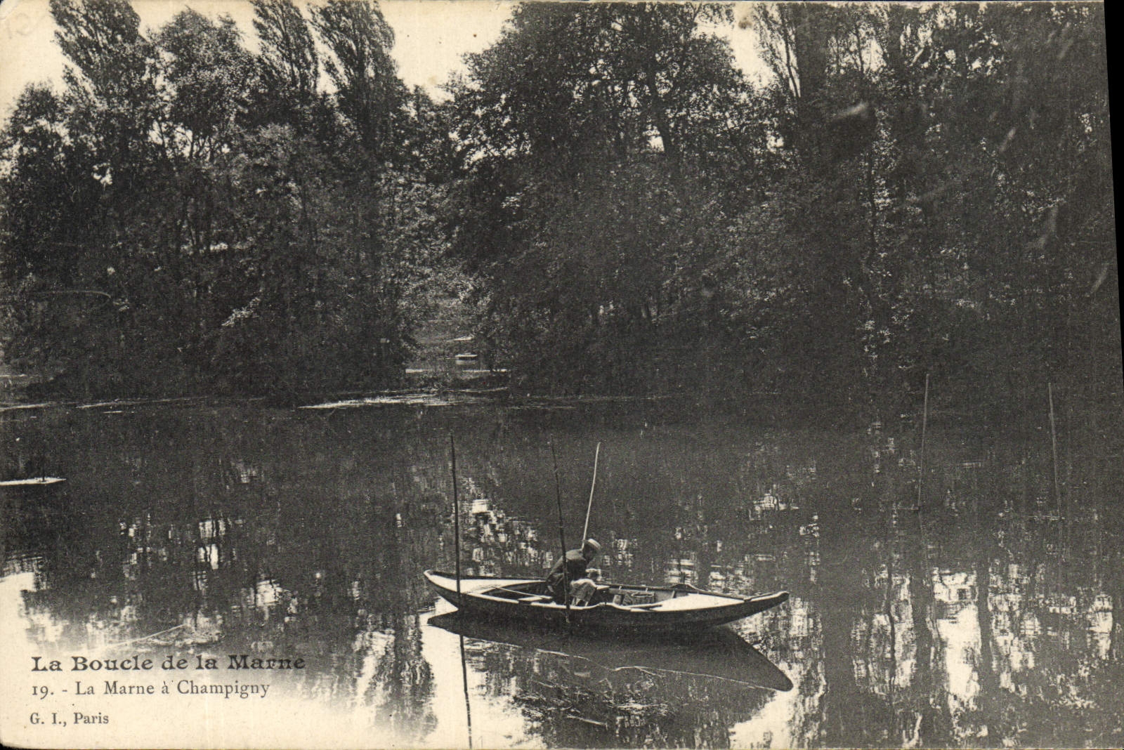 CPA Peche Pecheur La boucle de la Marne La Marne a Champigny