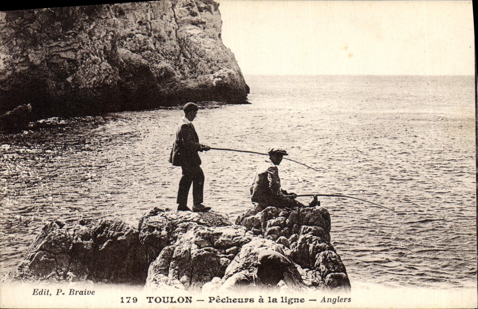 CPA Peche Pecheur Toulon Pecheurs a la ligne