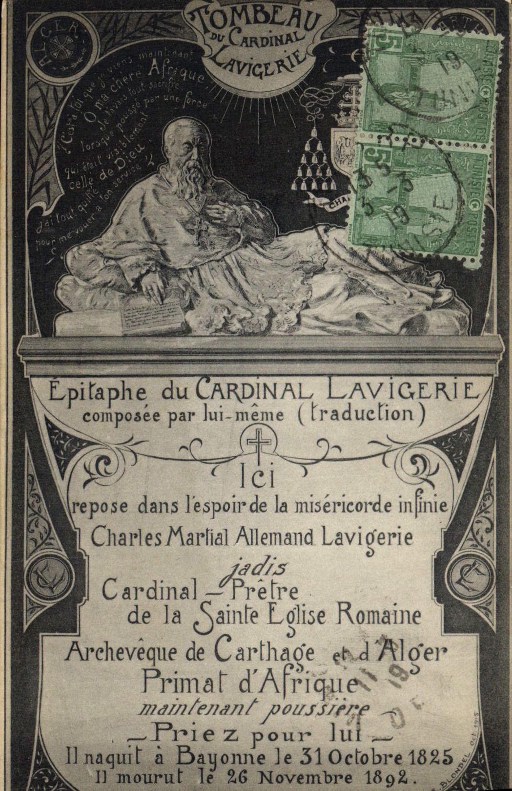 CPA Epitaphe du cardinal Lavigerie 