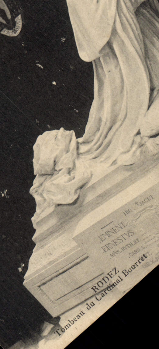 Vintage Postcard Rodez Tomb of the Bourret cardinal