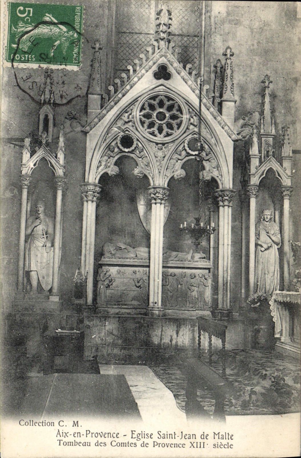 CPA Aix en Provence Eglise Saint Jean de Malte Tombeau des Comtes de Provence 