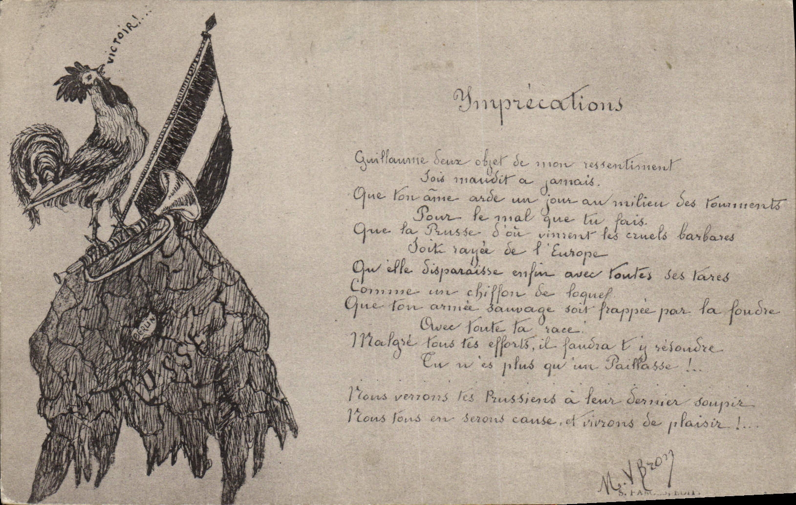 CPA Coq Poule Imprecations 