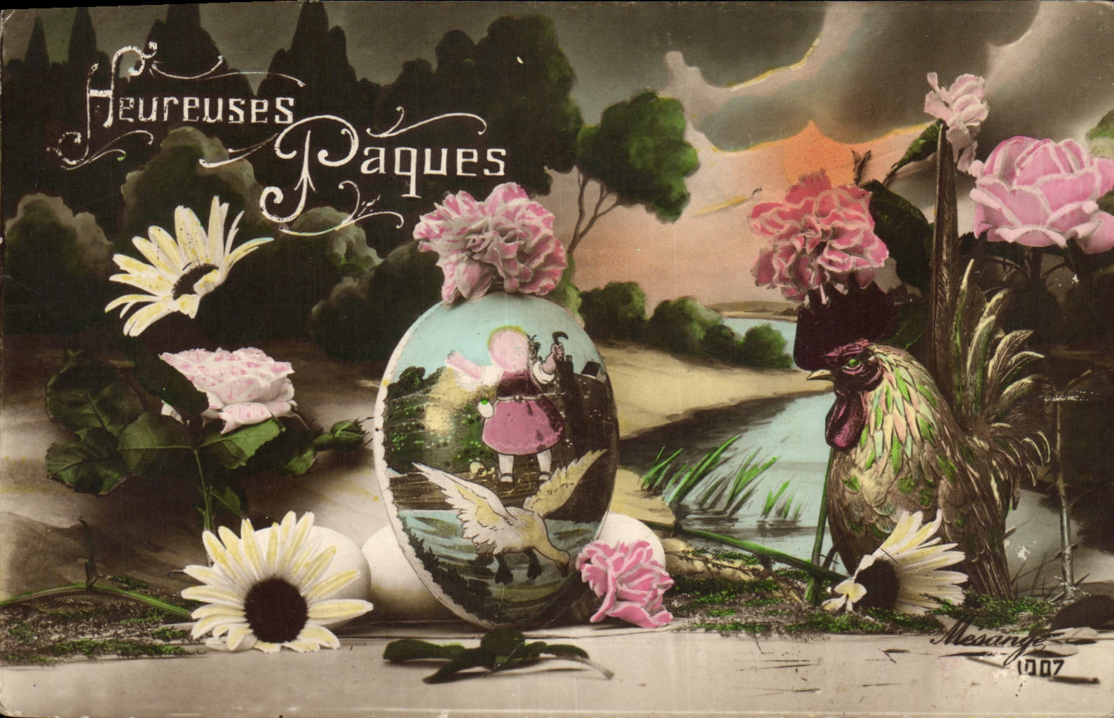 CPA Coq Poule Paques 