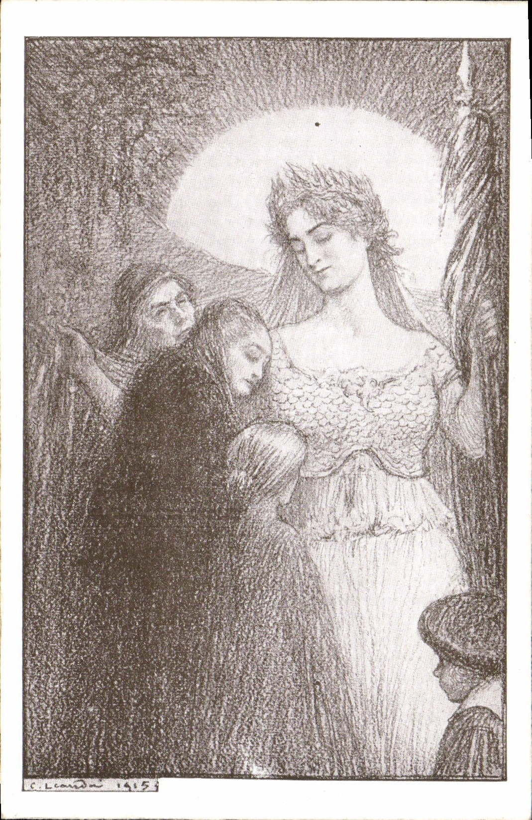 Vintage Postcard Health Militaria National Help