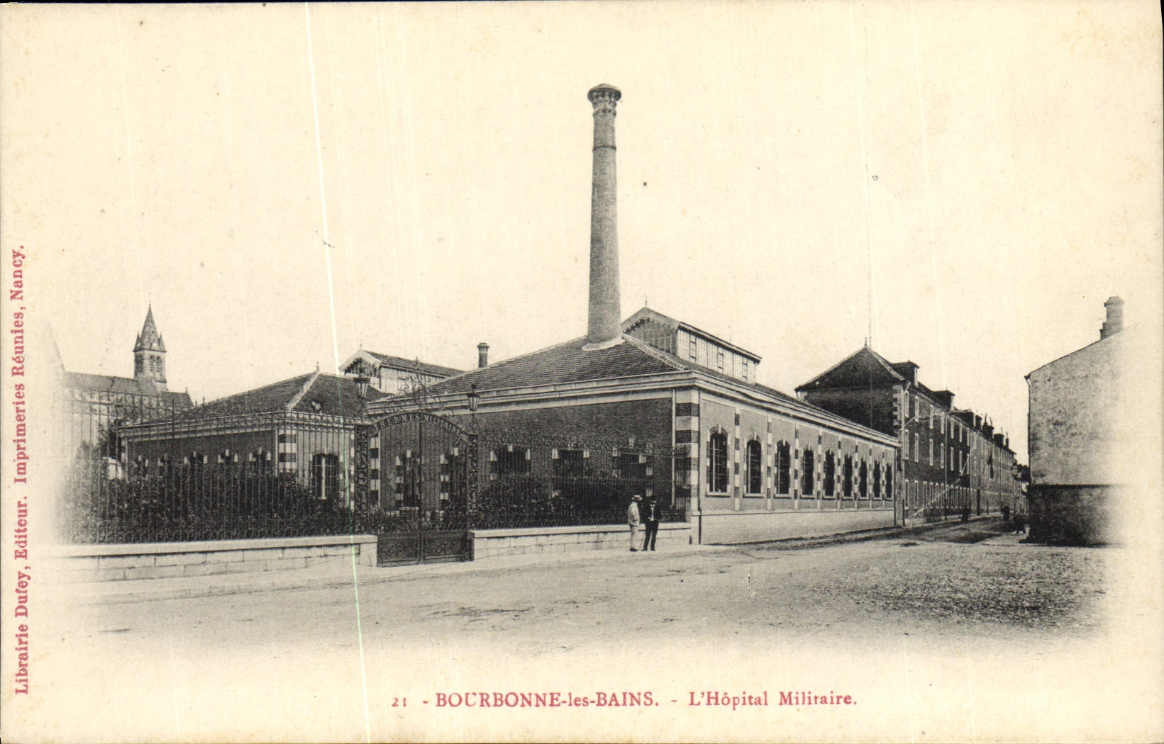 Vintage Postcard Health Militaria Bourbonne the Baths Military hospital