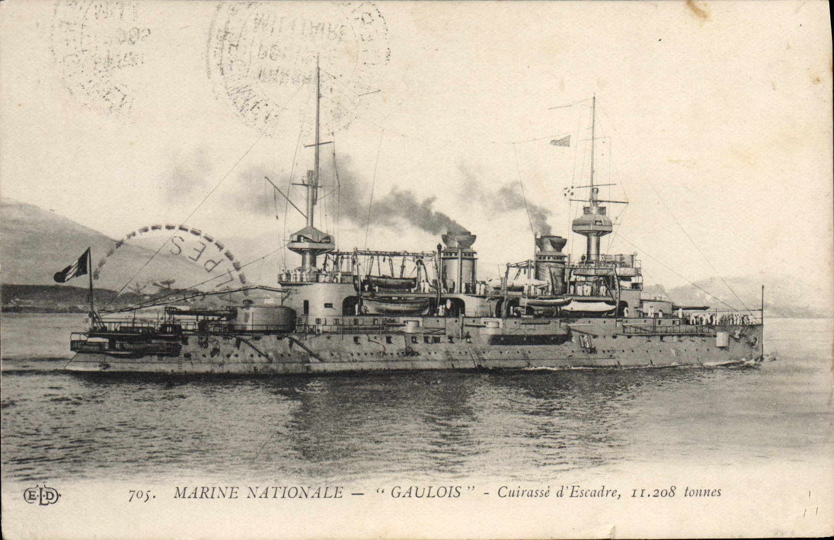 CPA Bateau Gaulois Cuirasse d'escadre 